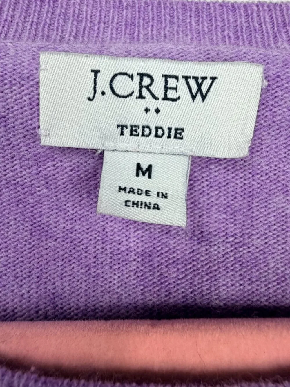 J. Crew Cotton-wool Blend Teddie Sweater Lilac Blossom Medium #A2843